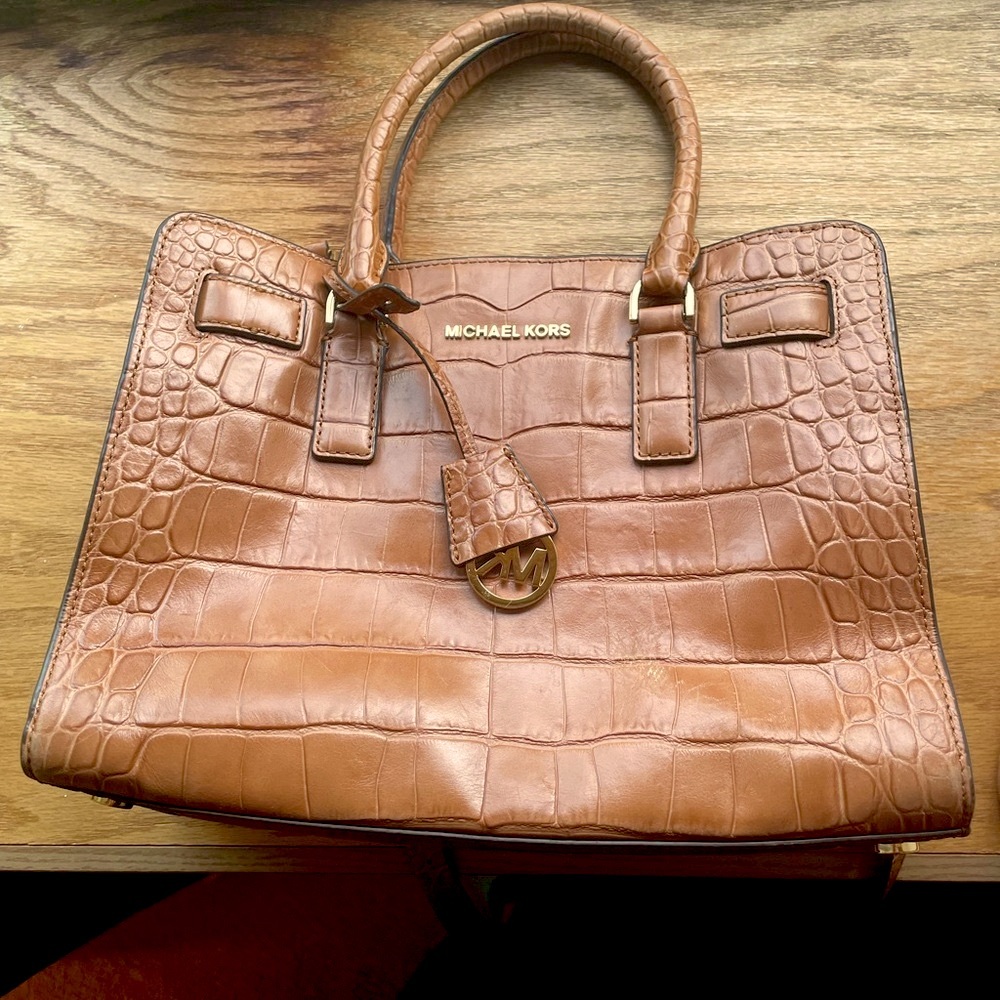 Michael Kors Dillon Satchel vintage rare mid size Classic career small stain